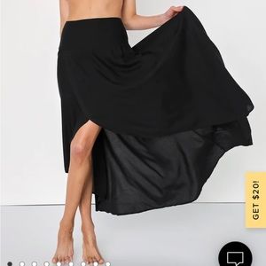 Size xs black maxi high-low skirt; Tag still attached